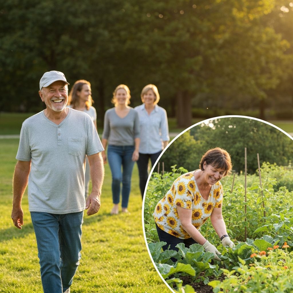 Person doing everyday activities like walking in nature